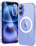 toushion 3 in 1 for iPhone 16 Plus Case Clear | with MagSafe,Screen Protector *1 & Camera Lens Protector*1, Military-Grade Protection
