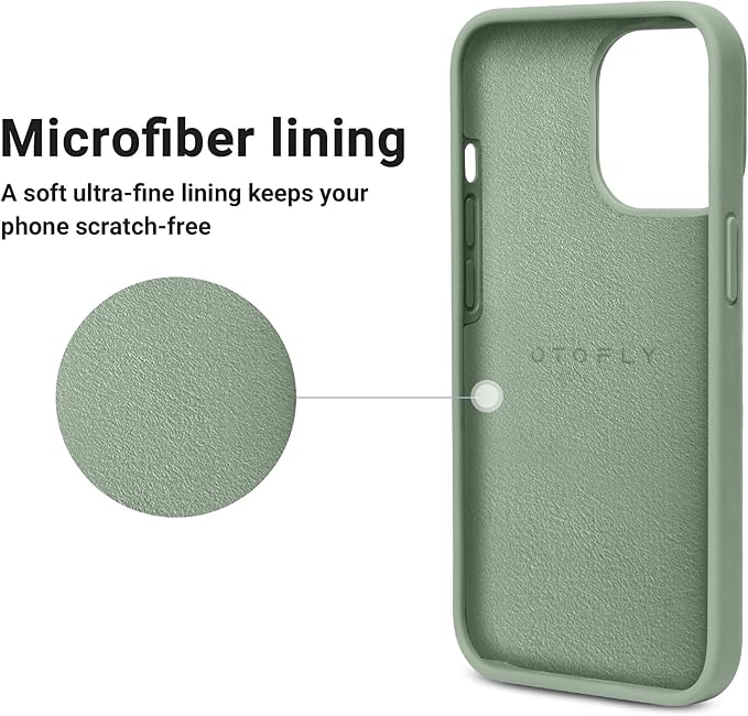 OTOFLY Designed for iPhone 14 Pro Case, Silicone Shockproof Slim Thin Phone Case for iPhone 14 Pro 6.1 inch (Calke Green)