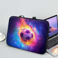 Fire Soccer Ball Laptop Sleeve Case for Women Men 10 Inch Laptop Protector with Multiple Uses Lightweight Computer Sleeve Tablet Bag Laptop Carrying Case Gifts for Boys, Galaxy Space