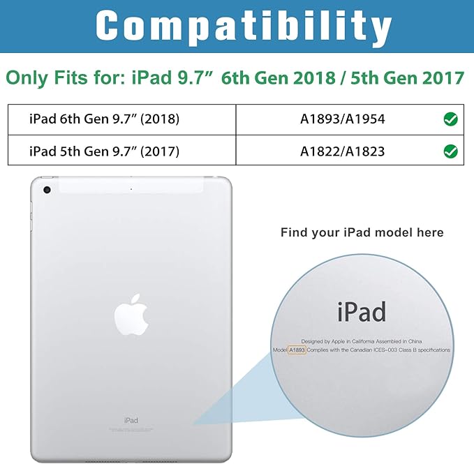 ProCase Smart Case for iPad 9.7 Inch iPad 6th/5th Generation 2018 2017(Model: A1893 A1954 A1822 A1823), Ultra Slim Lightweight Stand Cover with Translucent Frosted Back -Pink