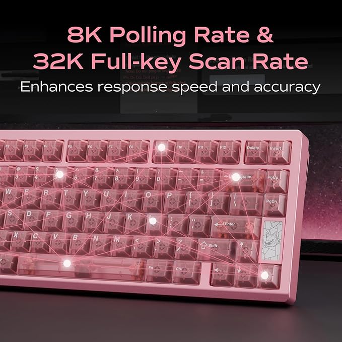 Mechanical Keyboard, Chilkey Slice75 HE Gaming Keyboard Wired, 75% Hall Effect Magnetic Aluminum Keyboard with WS Flux HE Clacky Switch, Rapid Trigger, 8K Polling, Per-Key RGB Custom, PC/Mac Support