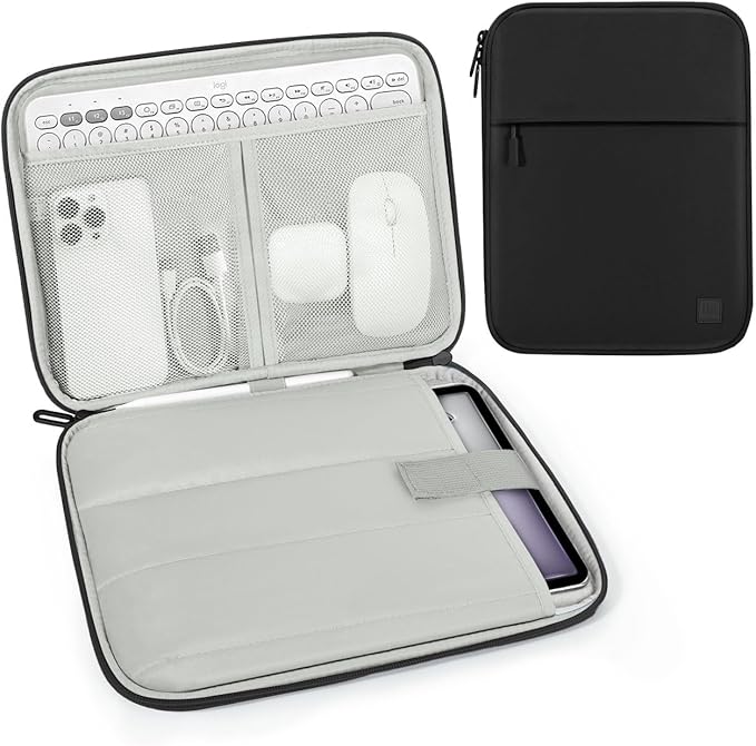 Dadanism 13 Inch Tablet Sleeve Padded Carrying Case for New iPad Air 13" M4/M3 2026/2025, iPad Pro 13" M5/M4 2025/2024, Galaxy Tab S10+/S9 FE+/S9+ 12.4", Remarkable Paper Pro 11.8", Black