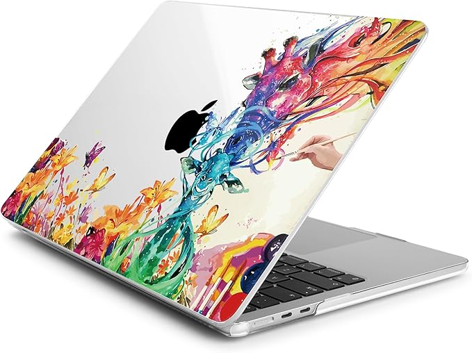 Batianda Premium Case for New MacBook Air 15 inch with M5 M4 M3 M2 Chip 2026 2025 2024 2023 Release, Designed Ultra-Slim Hardshell & Keyboard Cover & Screen Protector 4-in-1 Bundle, Colorful Deer