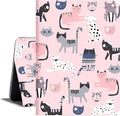 Case for iPad Air 11 Inch (M3/M2) 2025/2024, Case for iPad Air 5th/4th Generation 10.9 Inch, case for ipad air 11-inch Women Girls Multi-Angle Adjustable Stand Shockproof Auto Wake/Sleep, Pink Cat