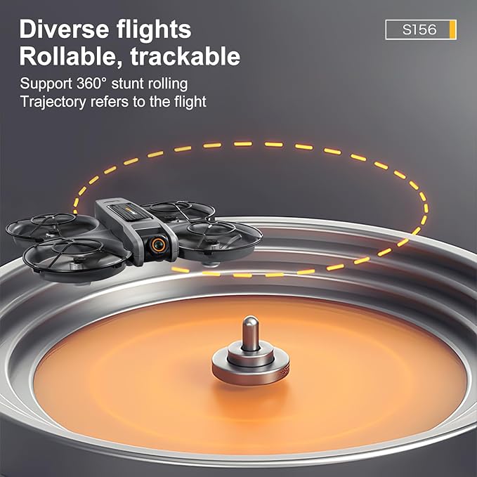 Drone With Large Screen Remote Control (4.92in) , Mini Airplane with Dual Cameras, 2 Batteries, 360° Flips, Full Propeller Guard Protection for Anti-Collision, Brushless Motor, Hovering, Quadcopter with Optical Flow Positioning, RC Helicopter for Adult...