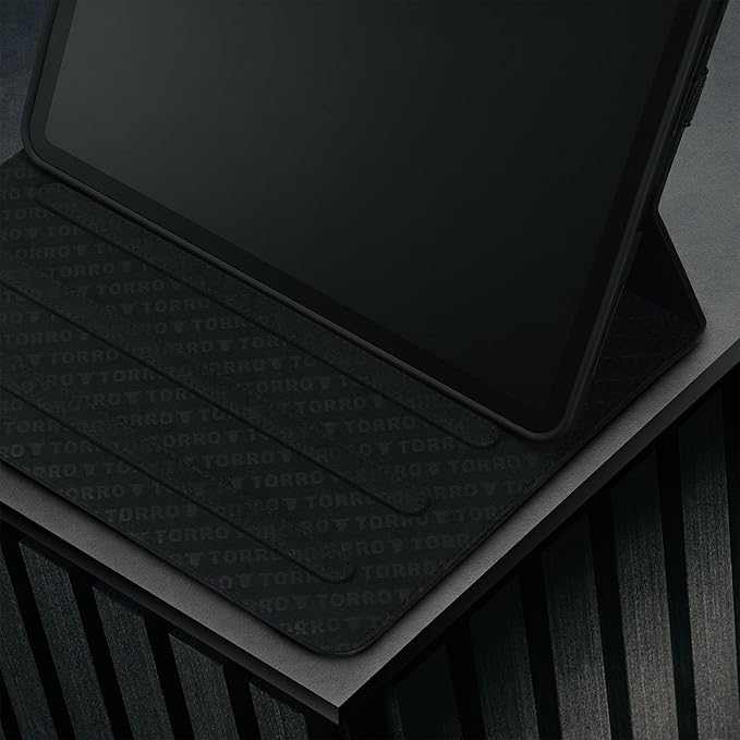 TORRO Case Compatible with iPad Pro 11” M5 / M4 (2025/2024) – Premium Leather iPad Pro 11” 2025/2024 Case with Stand Function, Apple Pencil Connectivity and Wake/Sleep Function (Black)