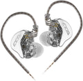 in Ear Monitor CCA CRA Ultra-Thin Diaphragm Dynamic Driver IEM Earphones Bass Earbuds with 2Pin Removable Cord,Compatible with iPhone Android,iPad MP3, Fits All 3.5mm Interface Devices(Silver)