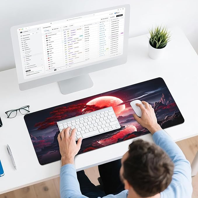 Gaming Mouse Pad - (31.5"×11.8") Japanese Anime Large Mouse Pads for Desk - Desk Mat for Keyboard and Mouse with Non-Slip Base, Desks Pad Matfor Game/Office & Home