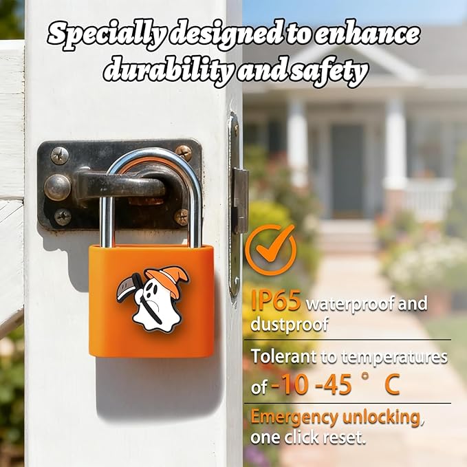 UMIKSMART Fingerprint Padlock, Keyless Fingerprint Padlock with USB Charging, Smart Keyless Padlock for School Locker, Gym Locker, Backpack and Travel Bag, Gift for Kids, Teens and Friends