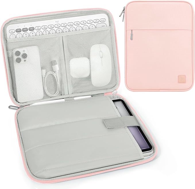 Dadanism 13 Inch Tablet Sleeve Padded Carrying Case for New iPad Air 13" M4/M3 2026/2025, iPad Pro 13" M5/M4 2025/2024, Galaxy Tab S10+/S9 FE+/S9+ 12.4", Remarkable Paper Pro 11.8", Pink
