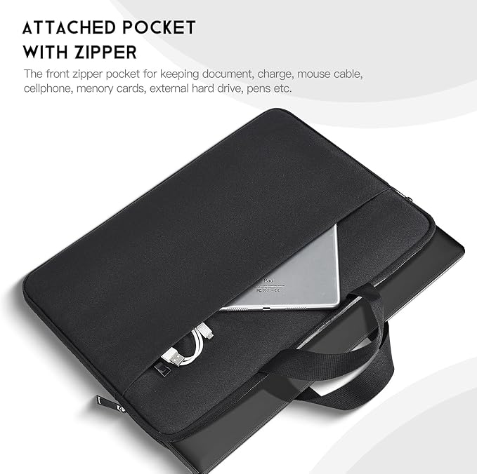 Portable Monitor Sleeve 23.8 24 Inch, Padded Protective Shockproof Carrying Case Bag for Most 24 inch Portable Monitor(W/t Adjustable Stand) Display Cover with Handle Pocket