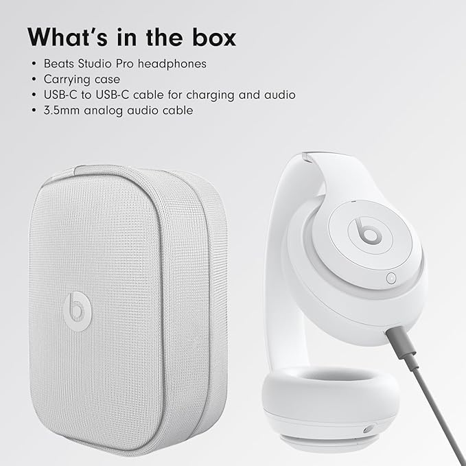 Beats Studio Pro with AppleCare+ for Headphones (2 Years) - Matte White