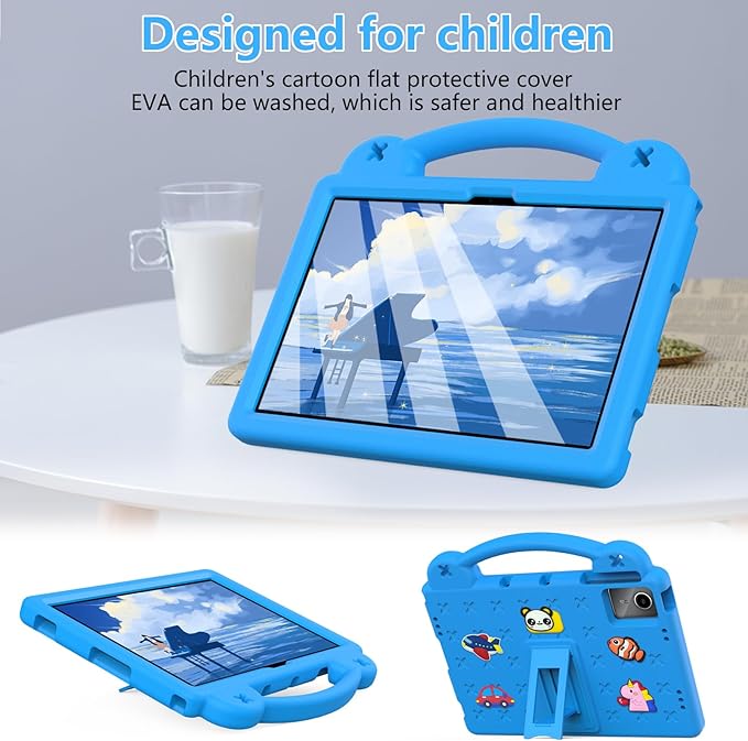 AKABEILA Compatible with Lenovo Tab M11/Tab P11 Plus/Tab P11/Xiaomi Redmi Pad SE(2023) 11 inch Tablet Case, Kids Shockproof Protective Case with Stand Handle for Girl Kid Gift - Sky Blue