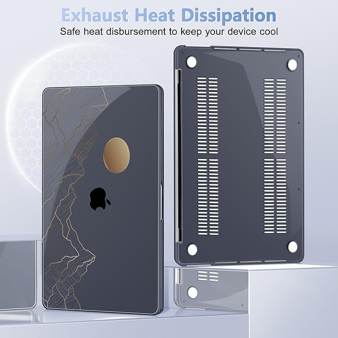 May Chen for MacBook Pro 16 inch A2141 2020 2019 Release, Screen Protector & Keyboard Cover Plastic Soft-Touch Case for MacBook Pro 16-inch with Touch Bar & Touch ID - Gradient Mountain