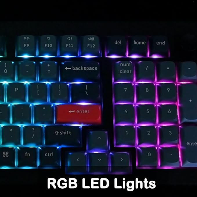 Keychron V5 Max Custom Wirless Mechanical Keyboard, 2.4 GHz/Bluetooth/Wired 3-Mode 100 Keys RGB Backlight QMK/VIA Programmable Macro, Hot-Swap Gateron Jupiter Brown Switch PBT Keycaps for Mac Windows