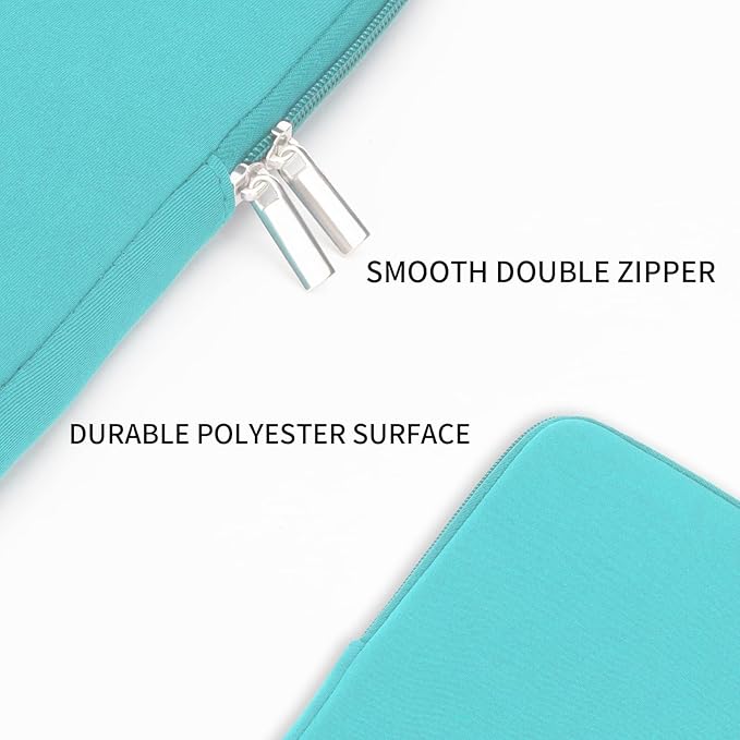 RAINYEAR Laptop Sleeve Case Compatible with 13.3 Inch Notebook Computer Tablet Chromebook 14" MacBook Pro/Max M1 M2 M3 M4 M5 Soft Cover Protective Case Zipper Carrying Bag (Blue, Upgraded Version)