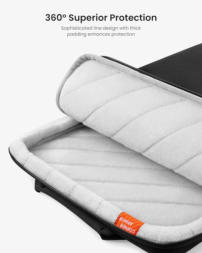 tomtoc 360 Protective Laptop Sleeve Designed for 2026 14-inch MacBook Pro M5/M4/M3/M2 Pro/Max, 13.8'' Surface Laptop AI PC, Water-Resistant Well-Organized Accessory Sleeve Case with Handle
