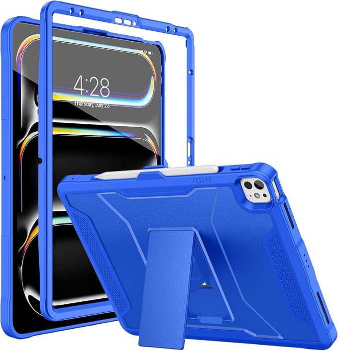 Soke Case for iPad Pro 13 Inch M5/M4 & iPad Air 13 Inch M4/M3/M2(2026/2025/2024), iPad Pro 12.9(2022 2021 2020,6th/5th/4th Gen), Rugged Shockproof Protective Cover - Abyss Blue