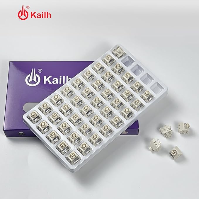 Kailh Box Ice Cream Pro Linear Switch,5-pin RGB SMD 45gf Full POM Material Pre-Lubed Key Switches for Mechanical Gaming Keyboard(Ice Cream PRO,72Pcs)