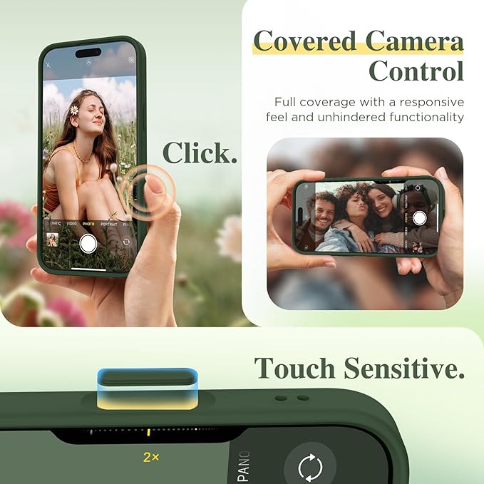 GVIEWIN for iPhone 16 Pro Max Case Compatible with MagSafe, [Military Grade Protection] [Screen Protector] Full Camera Protection Floral Translucent Women Magnetic Phone Case, Floratopia/Forest Green