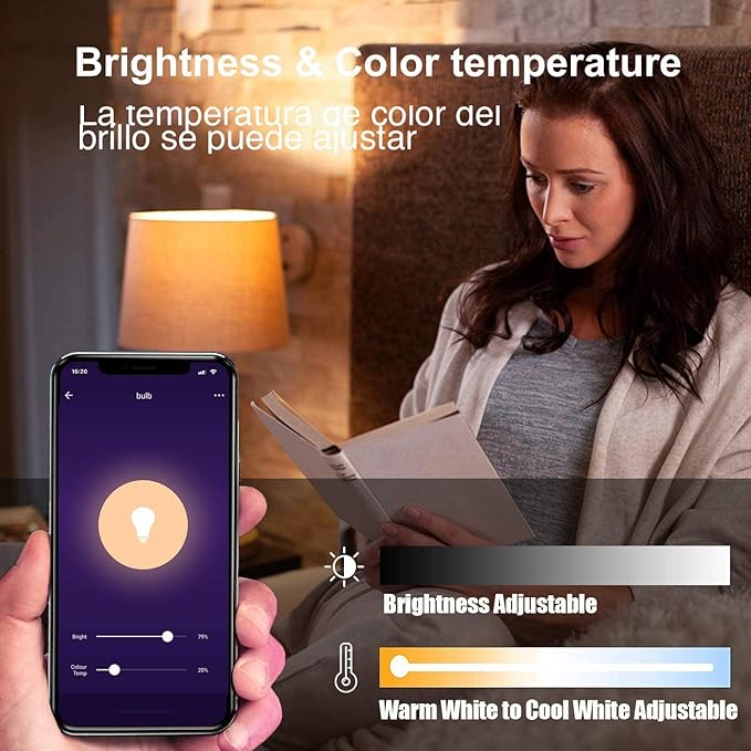 OHLUX GU24 Smart Light Bulbs Compatible with Alexa, 10W 900LM Super Bright, RGBCW Color Changing GU24 LED Bulb, 120V 80W Halogen Replacement, 4Pack