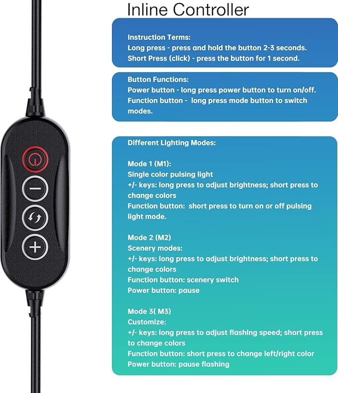 Fugetek 52" RGB LED Photography Video Light, 77 RGB Beads, All Aluminum Tripod, Unique Light Modes, Inline Contoller, USB Powered, Portable, Adjustable, 14 Colors, Game Streams, YouTube