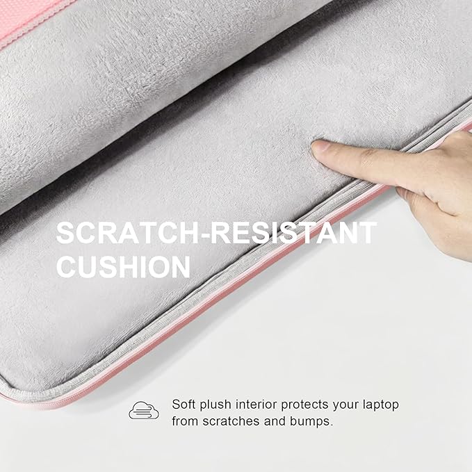 Lacdo Laptop Sleeve Case for 15 inch New MacBook Air M5/A3448 (2026), M4 A3241 2025, M3 A3114, M2 A2941 2024-2023, 15 inch MacBook Pro A1990 A1707 Computer Case Bag with Accessory Pocket, Pink