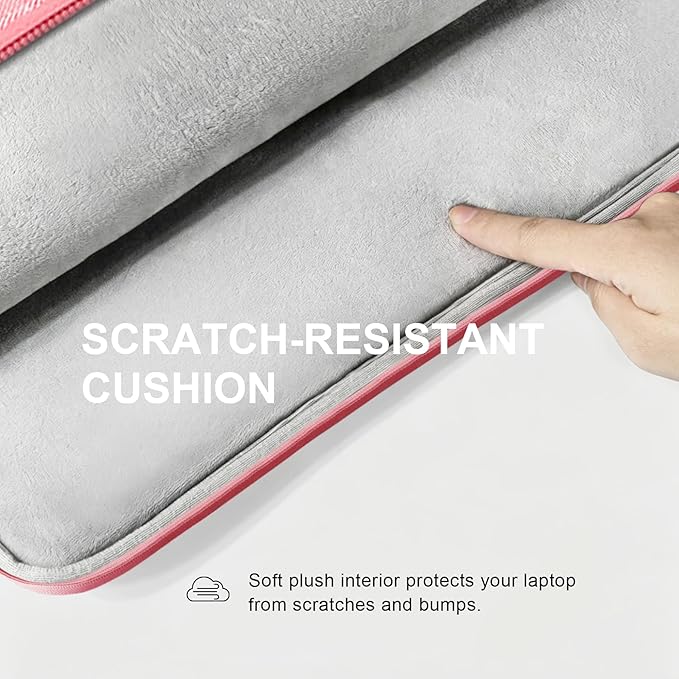 Lacdo Laptop Sleeve Case for 16 inch MacBook Pro M5 Pro/Max A3428 A3429 (2026), M4/M3/M2/M1 A3403 A3186 A2991 A2780 A2485 A2141 | 15 inch Microsoft Surface Laptop 7th Copilot+PC Computer Bag, Peach