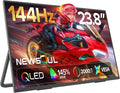 Newsoul 23.8" Portable Monitor 144Hz USB-C HDMI Computer Display for Business Travel/Office/Game, Slim & Light External Screen with Dual Speakers