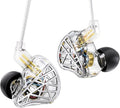 CCZ NC02 in Ear Monitor Headphones, IEMs for Gaming, Deep Bass Wired Earbuds, 1DD 10mm Dynamic Driver in Ear Headphones, in Ears for Singers Musicians Drummer, Tangle-Free Cable (Clear, Without Mic)