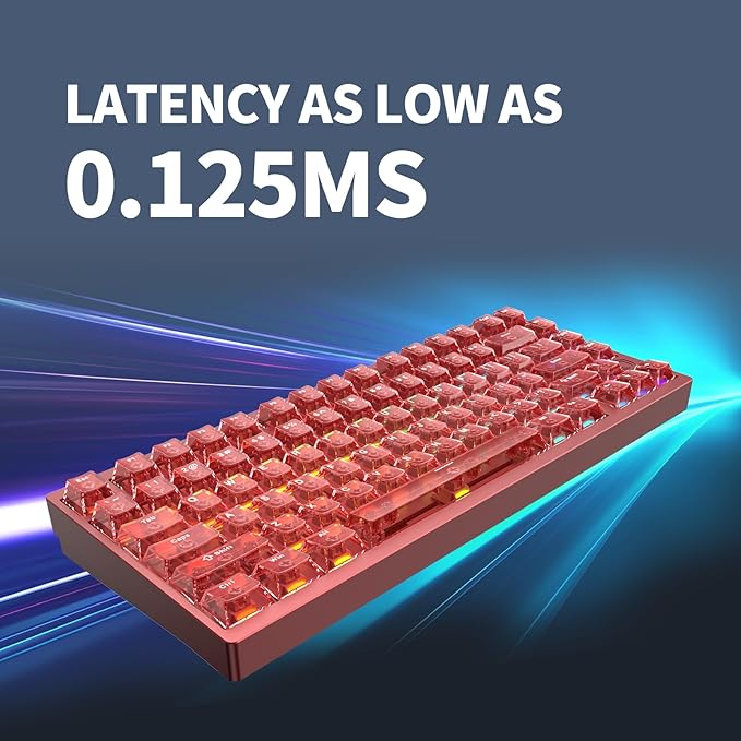 IROK MG75PRO 81 Keys Wired Magnetic Switch Mechanical Keyboard, Hall Effect, 8KHZ/ARGB/CNC Aluminum, Gasket Structure Gaming Keyboard(Red)