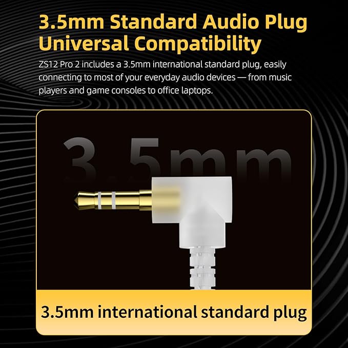 KZ ZS12 PRO 2 in Ear Monitor Headphone, 5BA+1DD 6 Hybrid Driver Gaming Earbuds Wired Earphones, HiFi Clarity Sound Immersive Bass IEMs for Gaming Musician Singer Audiophile (Silver without Microphone)