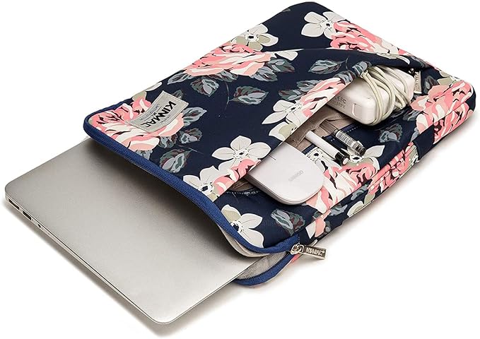Kinmac 360° Protective Laptop Sleeve Case Bag Cover with Handle for MacBook Pro 16 inch,16 inch HP,Lenovo,Dell,ASUS,Acer Ultrabook and Business Laptop (Rose-Blue)