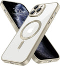 Hython Magnetic Clear for iPhone 11 Pro Max Case with Camera Lens Protector [Compatible with MagSafe] Plating Edge Slim Soft TPU Cover Protective Phone Case for iPhone 11 Pro Max 6.5", Matte Gray