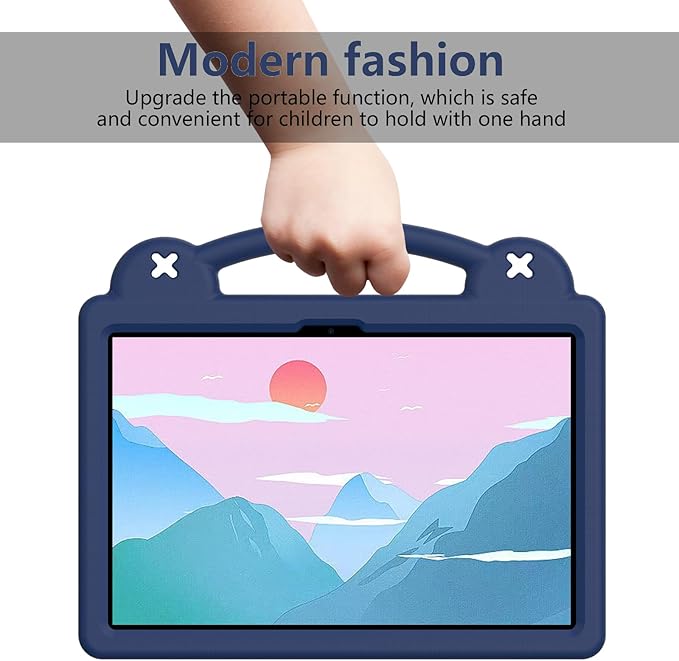 AKABEILA Compatible with Honor Pad 9 2023 12.1 inch Tablet Case, Kids Friendly Universal Lightweight Shockproof Protective Case with Shoulder Strap & Stand Handle Navy Blue