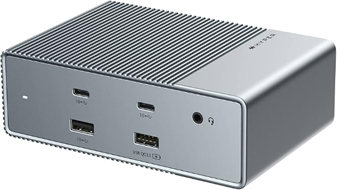 HyperDrive USB-C & Thunderbolt 4 GEN2 15-in-1 Docking Station for MacBook, iPad, PC - HDMI or DP, Up to 3 Extended Displays, High-Speed USB Data Transfer