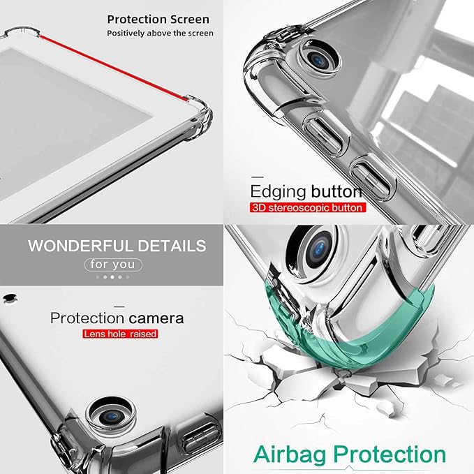 Clear Back Case for Apple iPad 10.2 inch (2021/2020/2019), iPad 9th/8th/7th Generation Cover Transparent Soft TPU Shockproof Slim Lightweight Shell [Reinforced Corners Protection], Clear