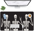 Britimes Large Gaming Mouse Pad Black Skull Non-Slip Desk Pad Keyboard and Mouse Desk Mat for Gamer, Office & Home, 31.5 x 15.7 in