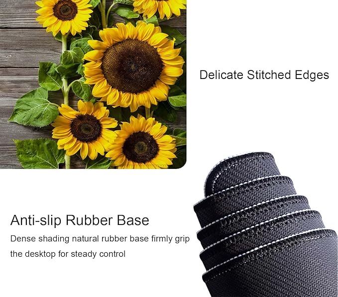 Sunflower Desk Mat - Large XL Mouse Pad & Keyboard Pad for Home Office Essentials