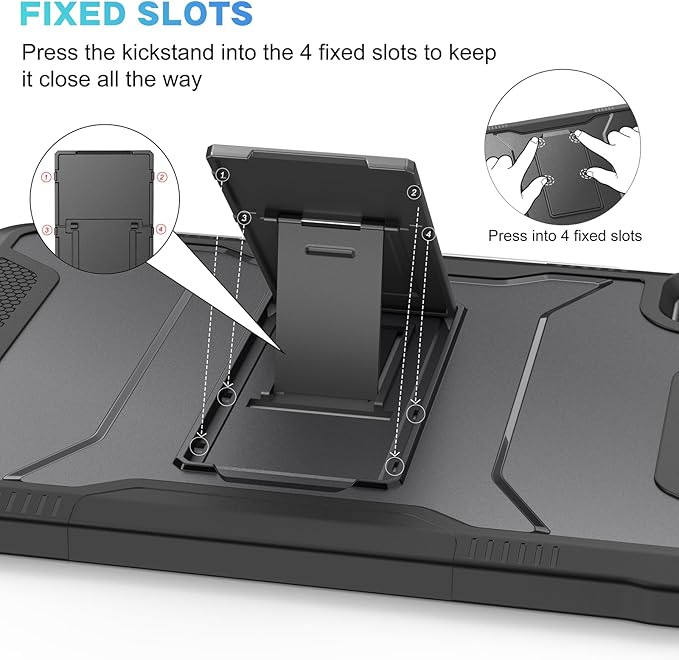 Soke Case for iPad Pro 11 Inch (M5) 2025/ (M4) 2024, with Built-in Screen Protector & Kickstand, Rugged Full Body Heavy Duty Protective Cover with Pencil Holder - Black