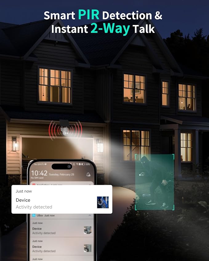 LIWAN 4G LTE Cellular Security Cameras Wireless Outdoor 2-Pack, Solar Powered No WiFi Security Camera with SIM Card, 2K HD Color Night Vision, 360° View Off-Grid Cam for Farm, Cabin, Construction Site