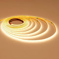 TOPAI 12V Thin 5mm COB LED Strip Light 3000K Warm White 16.4ft Bright 4000Lm CRI>90 Uniform Dotless 400LEDs/M Adhesive Flexible Cuttable LED Tape for DIY, Bedroom, Under Cabinet Lighting