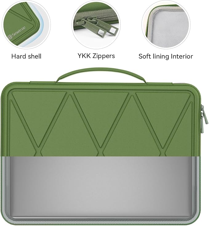 Smatree Hard EVA Protective Sleeve Case Compatible for 16 inch Lenovo Legion Slim 7i Gen 7 Gaming Laptop, Anti-Shock and Waterproof Case, Green (X8292TG)