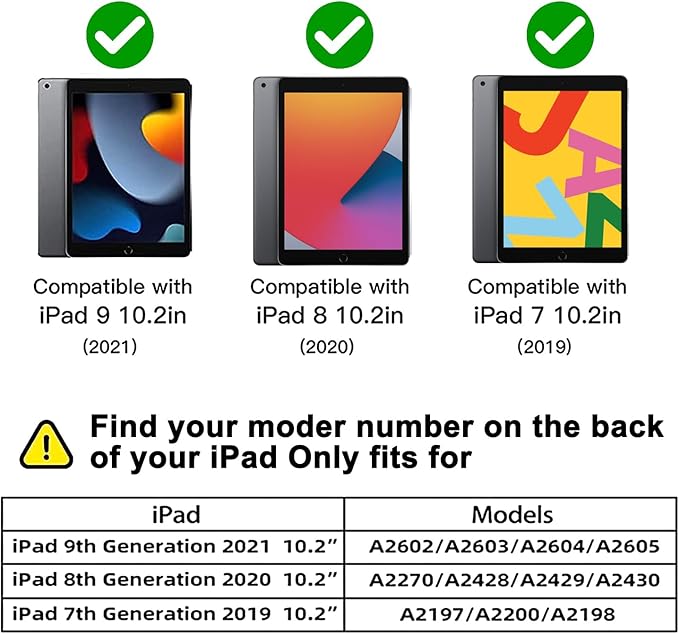 ShellBox Case iPad 10.2 9th /8th/7th Generation Waterproof Case, Full-Body Heavy Duty Shockproof Protective Cover Built-in Screen Protector with Shoulder Strap for iPad 10.2 2024-2019