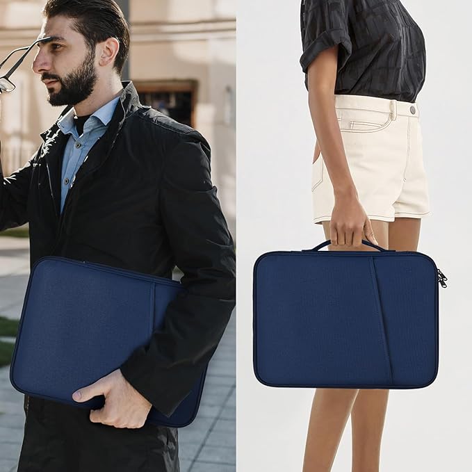 Tablet Sleeve for 13-inch iPad Air 2026 M4 M3 M2, iPad Pro 13-inch M5/M4, Protective Case Sleeve with Accessories Pocket, Carrying Storage Bag, Navy Blue