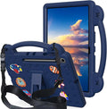 AKABEILA Compatible with Samsung Galaxy Tab S10 Lite 2025 10.9 inch Tablet Case, Kids Friendly Universal Lightweight Shockproof Protective Case with Shoulder Strap & Stand Handle Navy Blue
