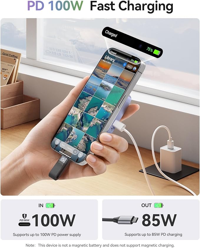 ORICO Magnetic M.2 2230/2242 NVMe SSD Enclosure for iPhone 4K ProRes Recording ith SD/TF 3.0 Card Reader PD100W Charging Port, Support for iPhone 15/16/17 Series Laptop Tablet- Diskless AP42F Green