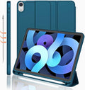 iMieet iPad Air 11 Inch Case M4/M3/M2(2026/2025/2024), iPad Air 5th/4th Generation Case 2022/2020 10.9 Inch with Pencil Holder,Trifold Stand Smart Case with Soft TPU Back(Emerald)
