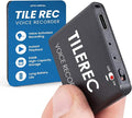TileRec Voice-Activated Audio Recorder – 64GB Digital Dictaphone with Playback, USB-C, Metal Case – Portable Recorder for Meetings & Lectures