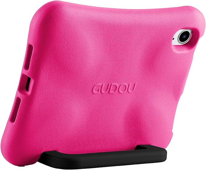 Kids Case for iPad Mini 7 (A17 Pro) 2024 /iPad Mini6 2021, Light Weight Heavy Duty/Shockproof/Drop Proof with Handle/Kickstand, Child Friendly Cover for iPad Mini 7th/6th Gen 8.3inch (Hot Pink)